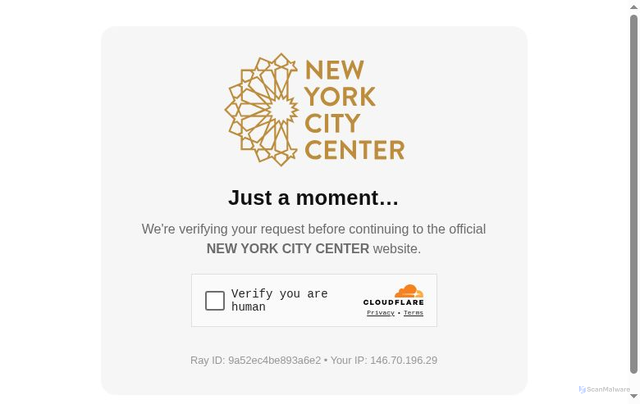 Security scan screenshot of https://www.nycitycenter.org/ragtime