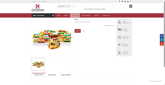 Security scan screenshot of http://otomanonline.salihmc.com/products_details.php?pro_id=133