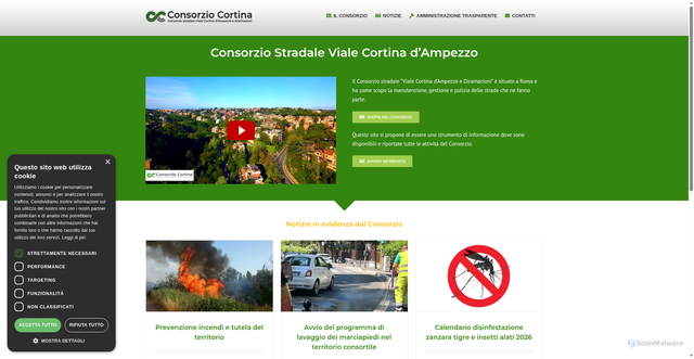 Security scan screenshot of https://www.consorziocortina.it