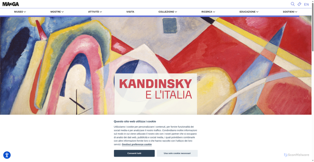 Security scan screenshot of https://www.museomaga.it/