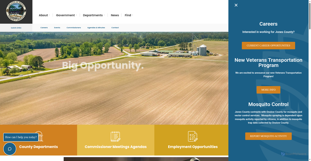 Security scan screenshot of https://jonescountync.gov/