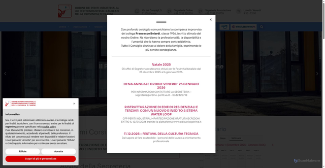 Security scan screenshot of https://ordine-periti.va.it/