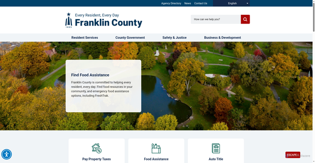 Security scan screenshot of https://www.franklincountyohio.gov/