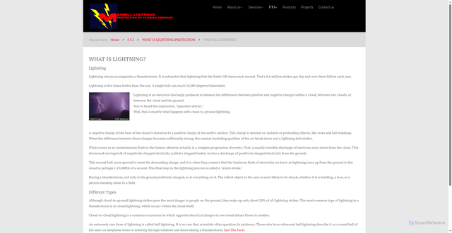 Security scan screenshot of https://maxwelllightning.com/index.php/f-y-i/what-is-lightning-protection/what-is-lightning