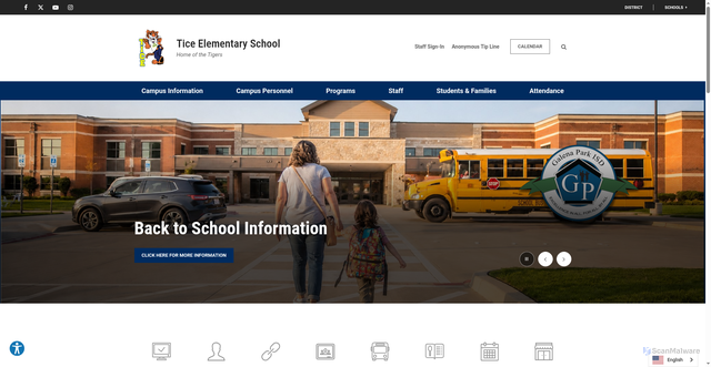 Security scan screenshot of https://tice.galenaparkisd.com/