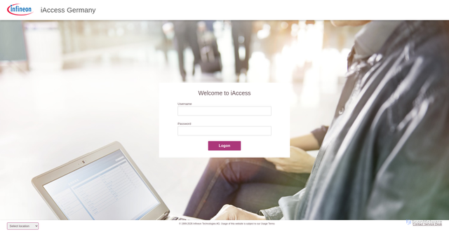 Security scan screenshot of https://iaccess.infineon.com