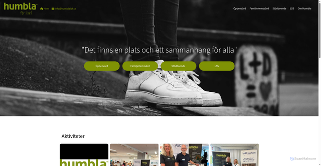 Security scan screenshot of https://humblaiof.se