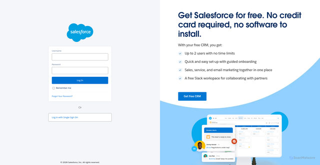 Security scan screenshot of https://oisc.lightning.force.com