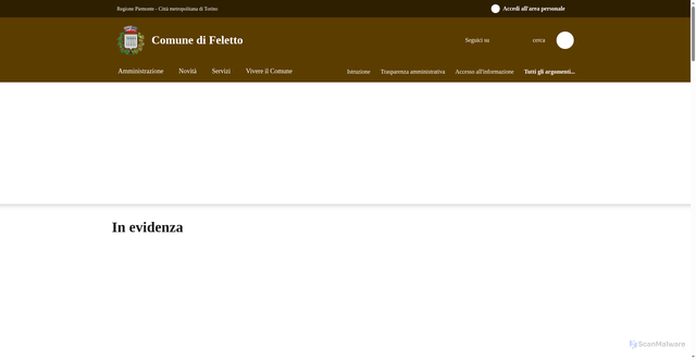 Security scan screenshot of https://www.comune.feletto.to.it/it-it/home