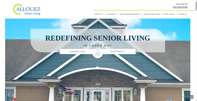 Security scan screenshot of http://allouezseniorliving.com/