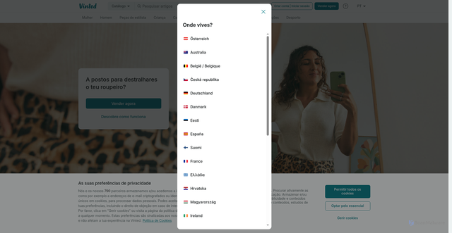 Security scan screenshot of https://vinted.pt