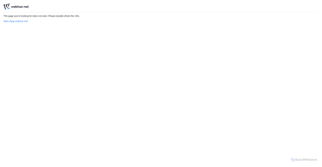Security scan screenshot of https://app.webinar.net