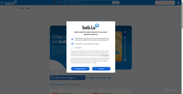 Security scan screenshot of https://babla.vn