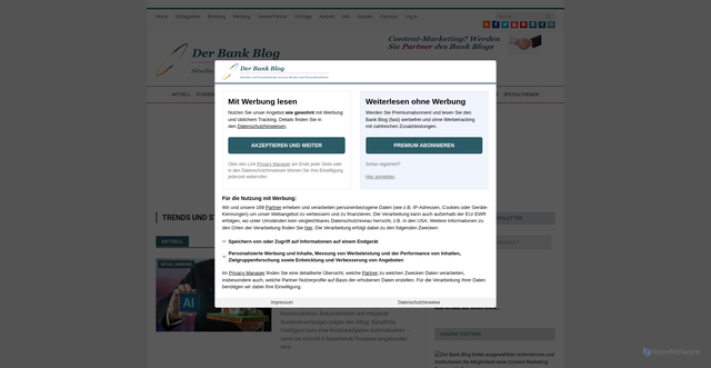 Security scan screenshot of https://www.der-bank-blog.de