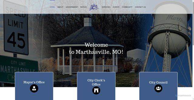 Security scan screenshot of https://marthasvillemo.gov/