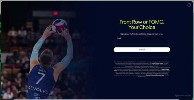 Security scan screenshot of https://www.lovb.com/teams/lovb-nebraska-volleyball