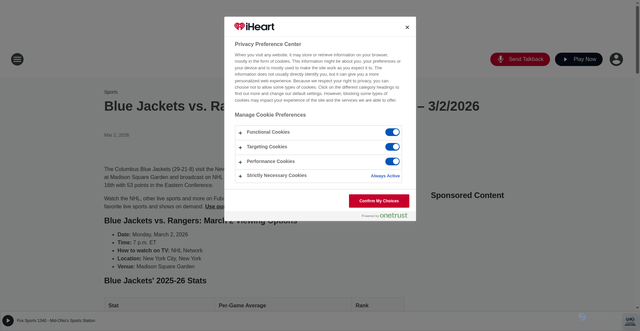 Security scan screenshot of https://wncoam.iheart.com/content/2026-03-02-blue-jackets-vs-rangers-time-tv-live-stream-322026/