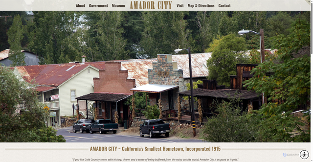 Security scan screenshot of https://amador-city.com/