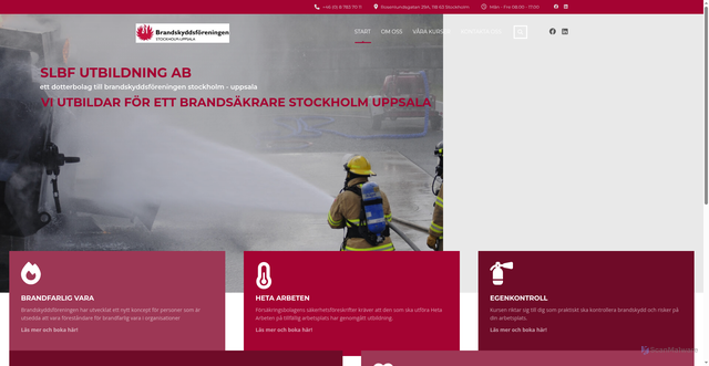 Security scan screenshot of https://slbf.se