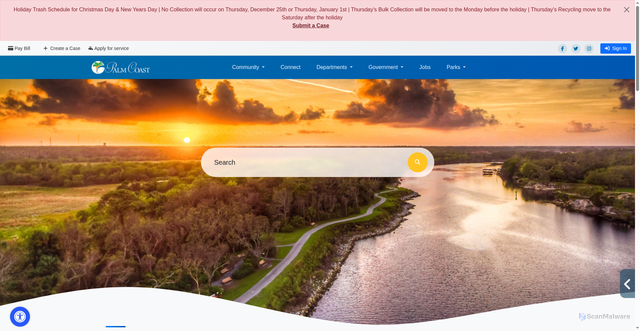 Security scan screenshot of https://www.palmcoast.gov/
