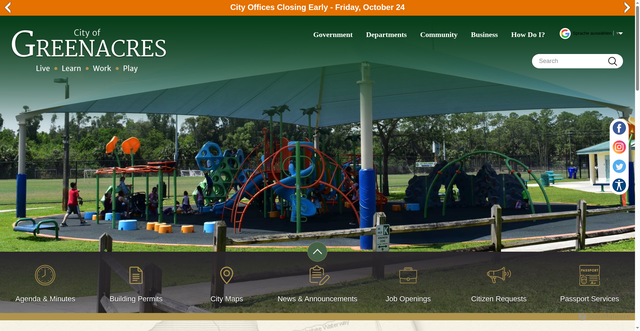 Security scan screenshot of https://greenacresfl.gov/