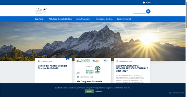 Security scan screenshot of https://www.agronomiforestalipotenza.it