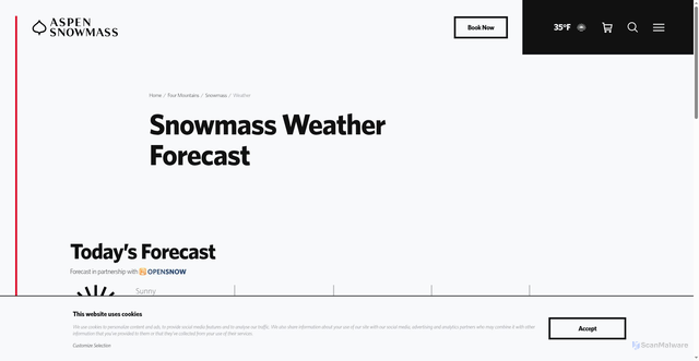 Security scan screenshot of https://www.aspensnowmass.com/four-mountains/snowmass/weather