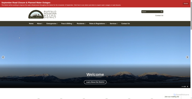 Security scan screenshot of https://www.buffalomountainmd.gov/
