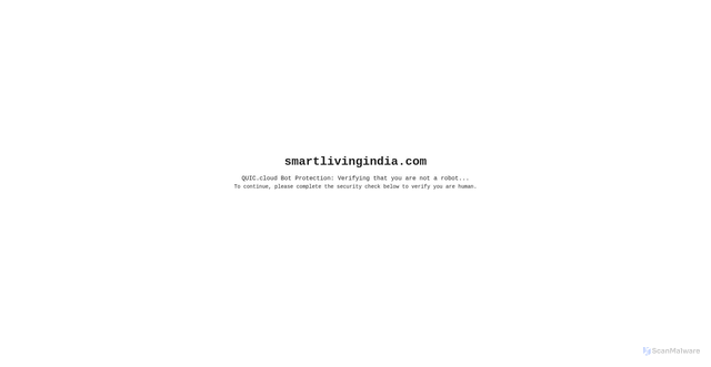 Security scan screenshot of https://smartlivingindia.com/