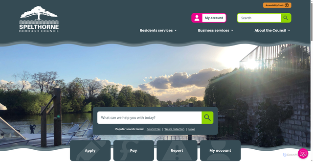 Security scan screenshot of http://www.spelthorne.gov.uk