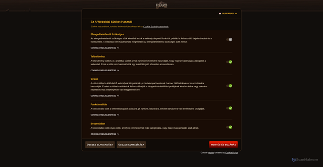 Security scan screenshot of https://ujonlinekaszino.com/go/lizaro-casino/