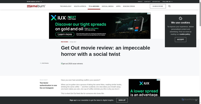 Security scan screenshot of https://memeburn.com/2017/03/get-out-movie-review/