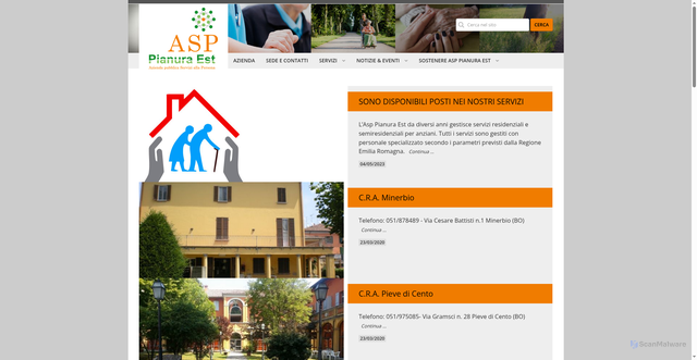 Security scan screenshot of https://www.asppianuraest.bo.it/
