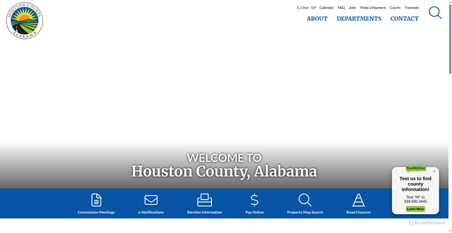Security scan screenshot of https://houstoncountyal.gov/