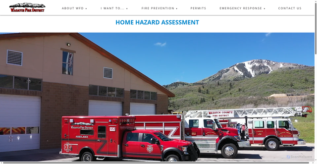 Security scan screenshot of https://wasatchfire.org/