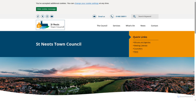 Security scan screenshot of http://www.stneots-tc.gov.uk