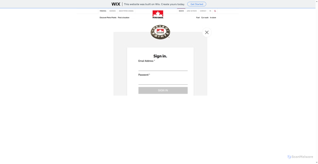 Security scan screenshot of https://sendgridsquarespace.wixsite.com/sendgrid