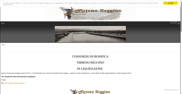 Security scan screenshot of https://www.cbtirrenoreggino.it/