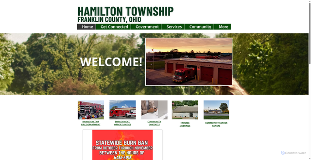 Security scan screenshot of https://www.hamtwpfcoh.gov/