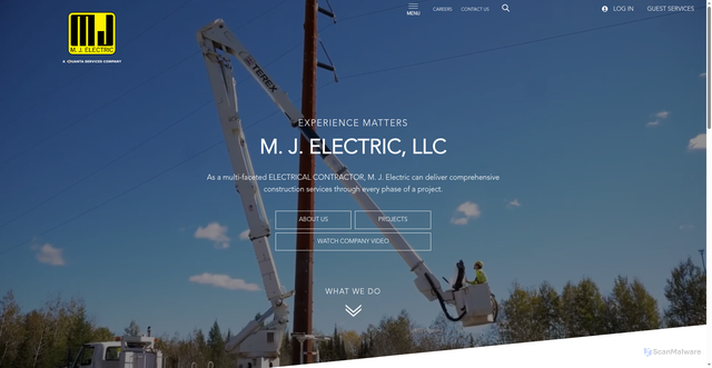 Security scan screenshot of https://mjelectric.com