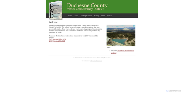 Security scan screenshot of http://dcwcdut.gov/