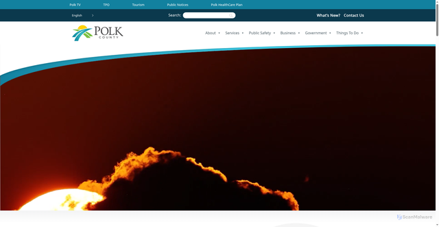 Security scan screenshot of https://www.polk-county.net/