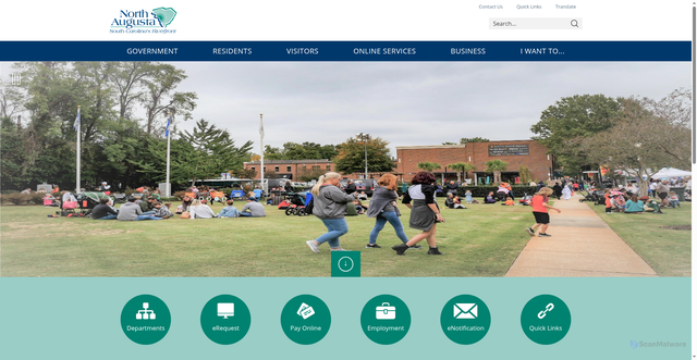 Security scan screenshot of https://www.northaugustasc.gov/