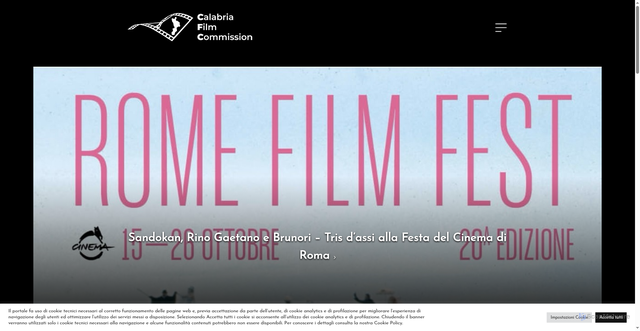 Security scan screenshot of https://www.calabriafilmcommission.it/