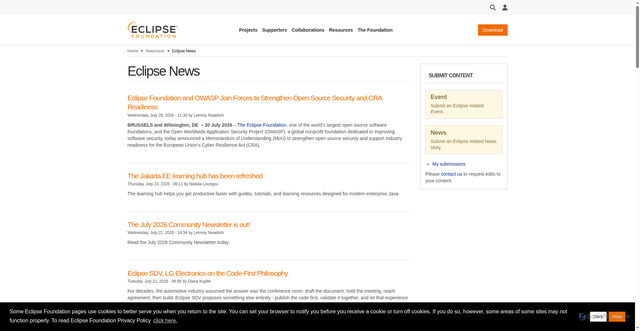 Security scan screenshot of https://newsroom.eclipse.org