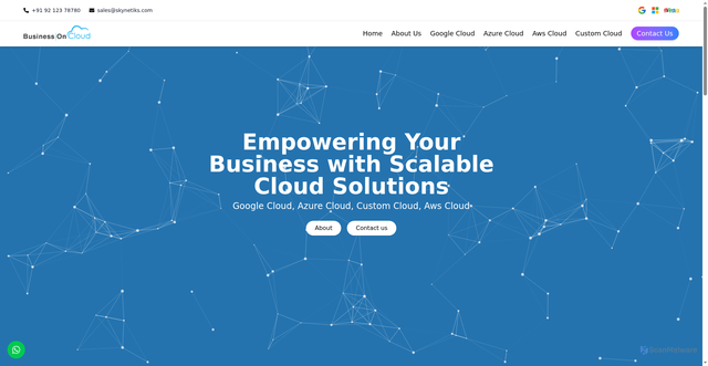 Security scan screenshot of https://businessoncloud.in