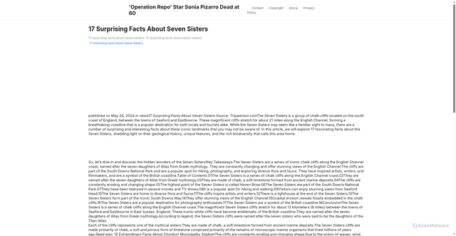 Security scan screenshot of https://zonainspiratifstories-dph4djh8zu08.edgeone.app/17-surprising-facts-about-seven-sisters.html