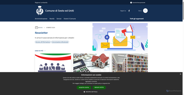 Security scan screenshot of https://www.comune.sestoeduniti.cr.it