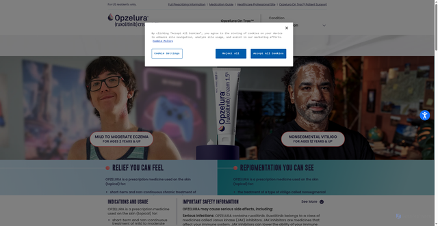 Security scan screenshot of https://www.opzelura.com