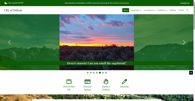 Security scan screenshot of https://duboisidaho.gov/